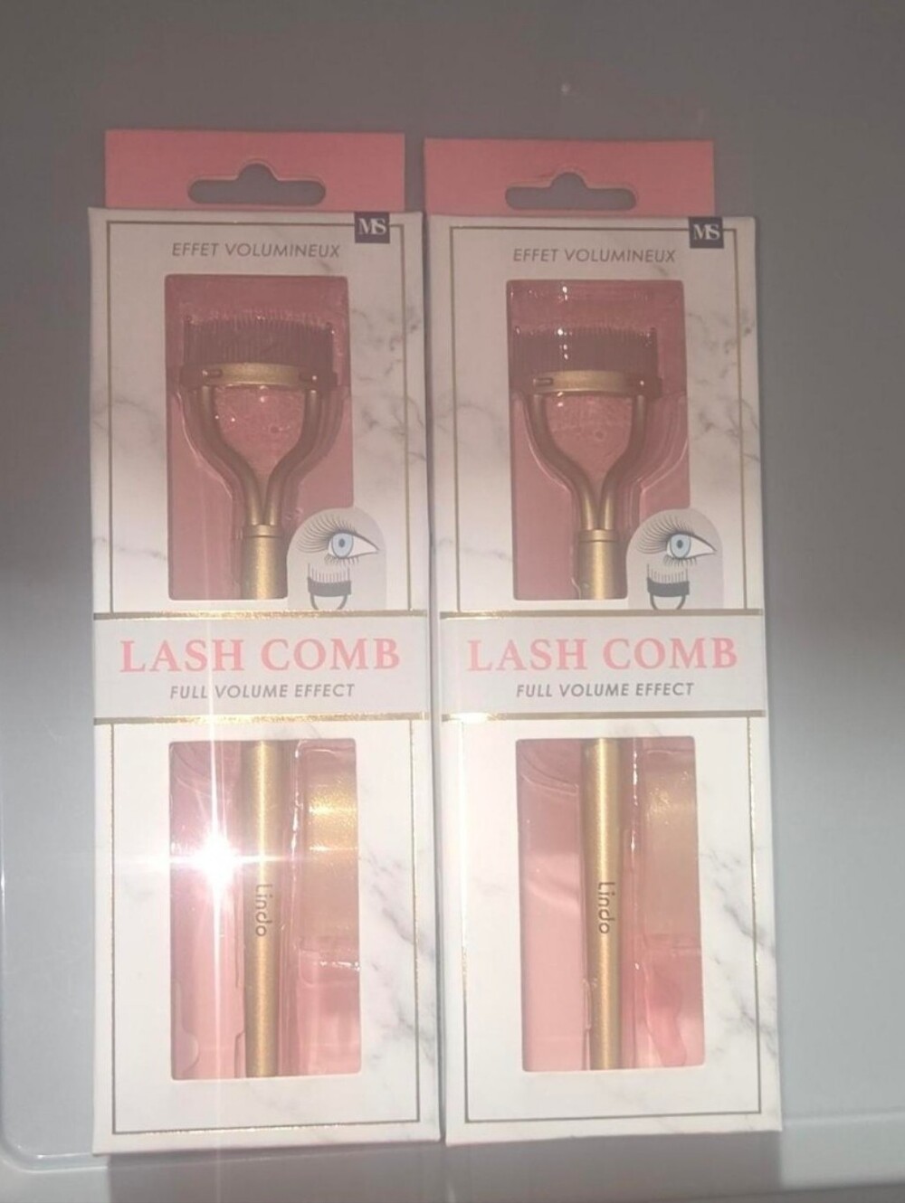Lindo Lash Comb - Pink and Gold
